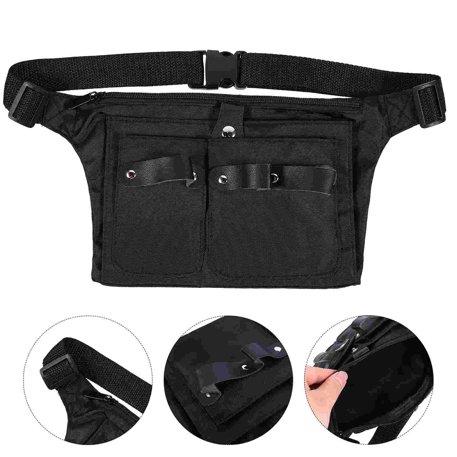 

Haircut Storage Fanny Pack Electric Leg Shaver Scissors Bag Barber Waist Hairdressing Tool Nylon Cloth Pouch Supply