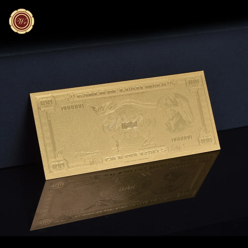 10 шт./набор позолоченные памятные банкноты 100