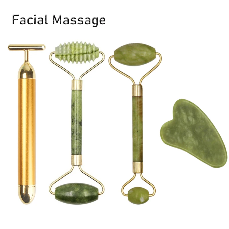 

Gold Vibration Facial Slimming Face Beauty Bar Pulse Firming Facial Roller Massager Lift Skin Tightening Wrinkle Stick 24k