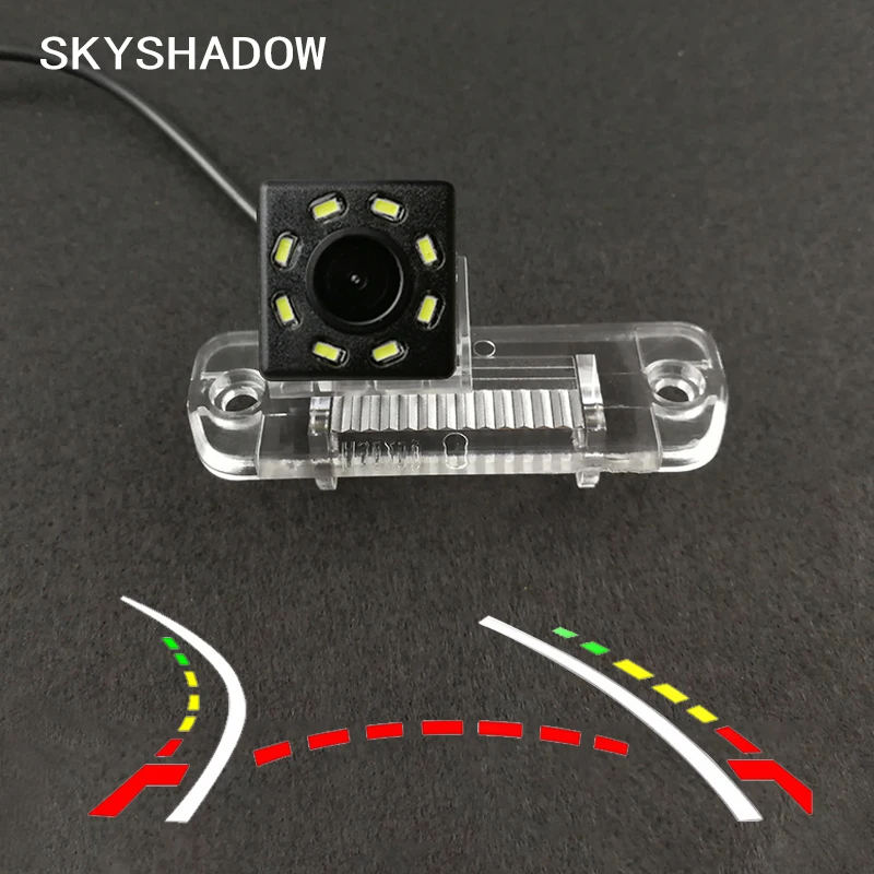 Беспроводная Автомобильная CCD задняя камера Рыбий глаз 4 8 12 Led динамический для Benz