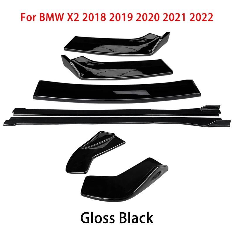 

Для BMW X2 F39 2018-2022 Автомобильный небольшой объемный обзор из углеродного волокна, передняя и задняя юбка для губ, хвостовые комплекты кузова, новое регулируемое украшение
