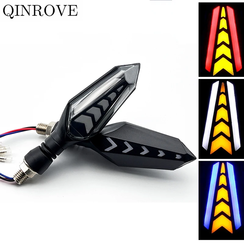 

12V Motorcycle Flasher LED Turn Signals Universal ABS Acrylic Flowing Indicator Light For Yamaha TDM XSR 700 900 MT 07 09 NMAX