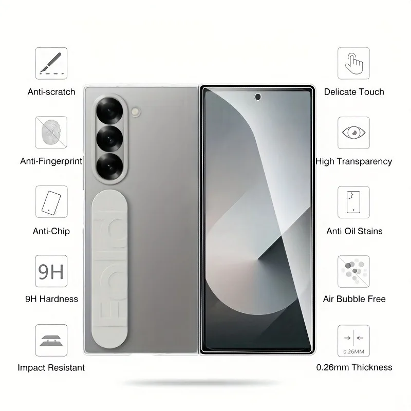 Фото 2 шт. Защитная пленка для экрана Samsung Z Fold 7 6 5 4 Ультрапрозрачное закаленное стекло Защитная пленка для экрана Samsung Z Fold 7 6 5 4 Glass №3