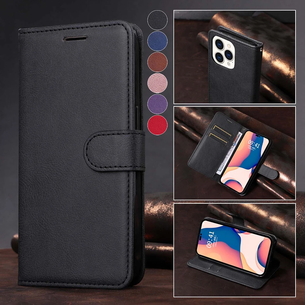 

Leather Flip Wallet Flip Case For OPPO Reno 8 Lite Reno7 4G Find X5 Lite X3 Neo X2 Pro Realme 9 Pro Plus 9i 8i 8 F21 Pro Cover