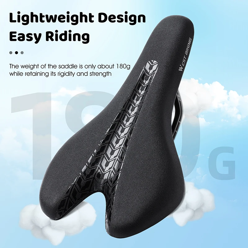 WEST BIKING SGS Children Bike Saddle Kid Shock Absorption Cycling Saddles Soft Bicycle Seat Ultralight MTB Road Riding Mat images - 6