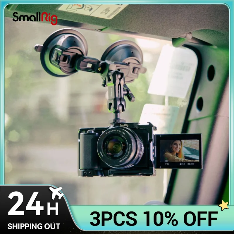 

Держатель SmallRig на присоске для экшн-камеры GoPro, на окно автомобиля, на лобовое стекло для Sony DLSR, для съемки в автомобиле, 3566