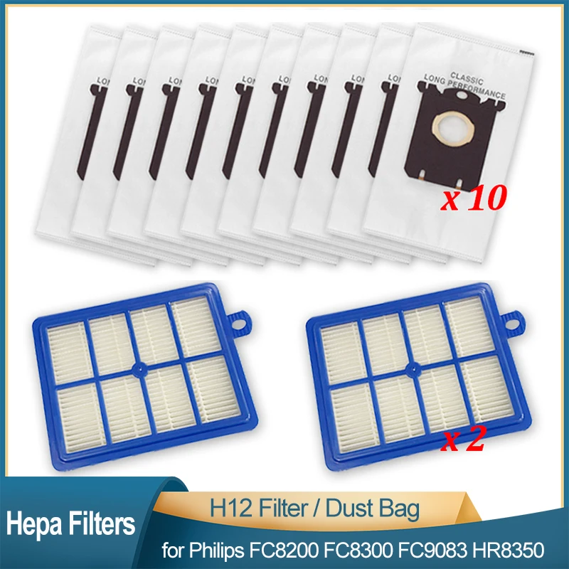 H12 Hepa Filter Dust Bags for Philips FC8200 FC8300 FC9083 HR8350 for Electrolux Replacement Vacuum Cleaner Accessories