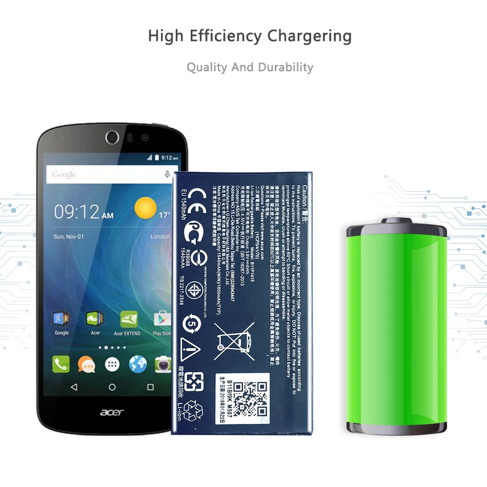 Новый аккумулятор большой емкости B11P1415 для ASUS ZenFone 4 A400CG Go 5 ZC451TG Z00SD - купить по