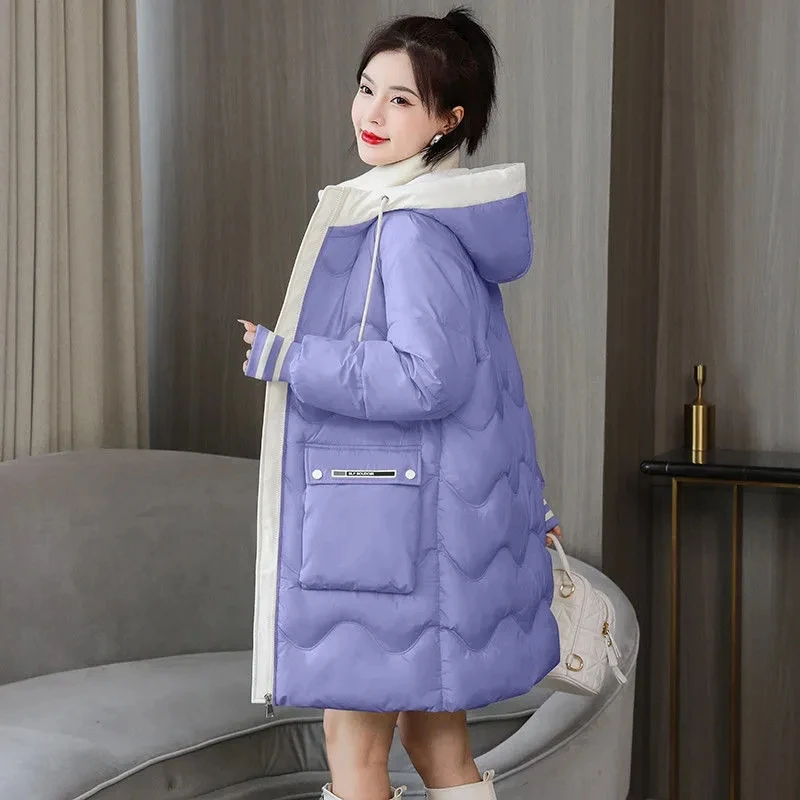 Down Cotton Jacket Women's Parkas 2022 New Winter Hooden Cotton Padded Coat Korean Loose Warm thicken Coat windproof Outwear enlarge