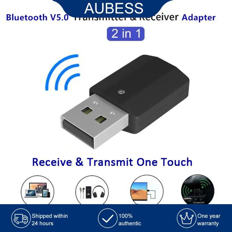 

2 In 1 Transmitter Receiver 5.0 Audio-ontvanger Mini Aux Rca Usb 3.5Mm Jack Voor Tv Pc Auto Kit Adapter