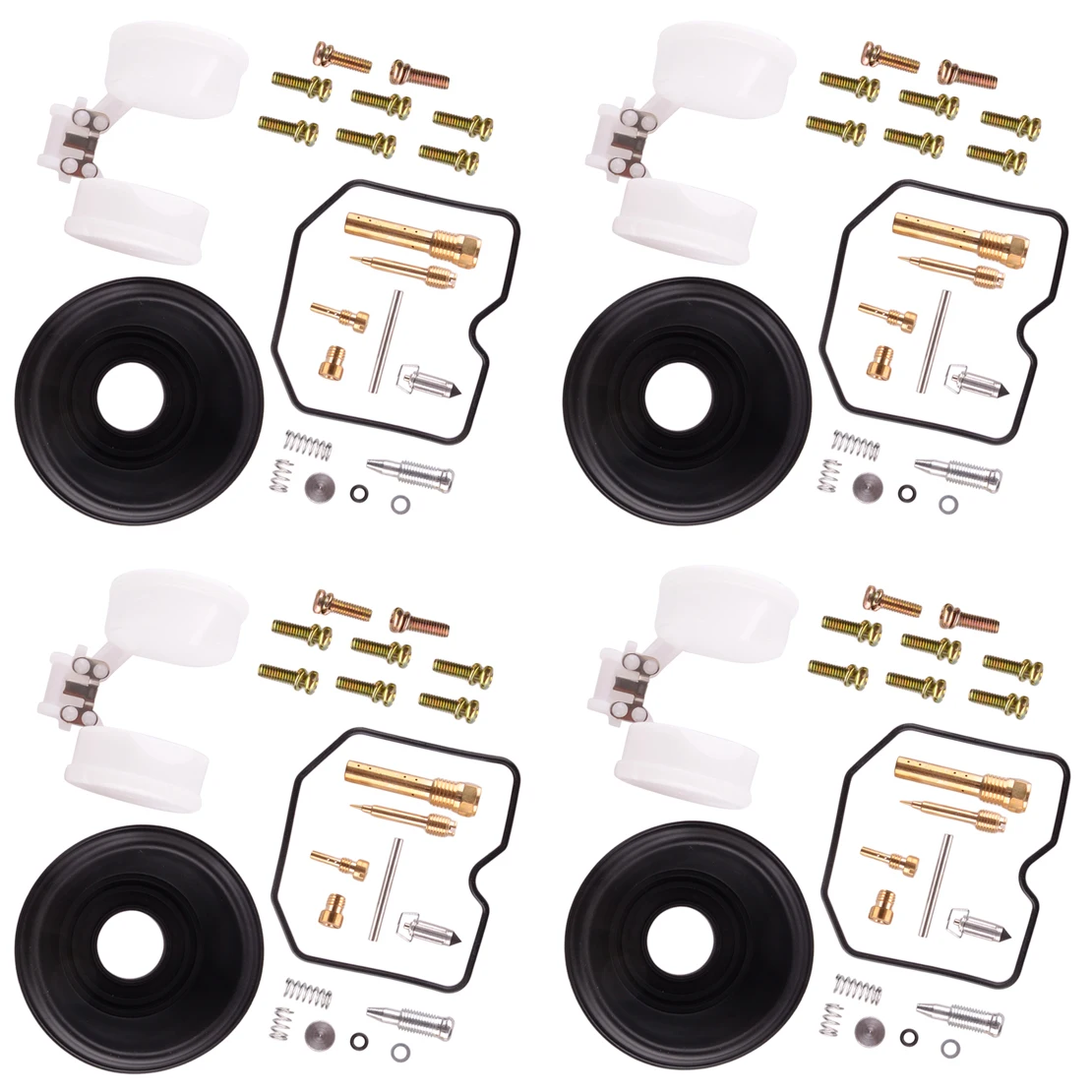 

4 Sets Motorcycle Carburetor Diaphragm Float Repair Rebuild Kit Fit for Kawasaki Concours ZG1000 1989-2002 2003 2004 2005 2006