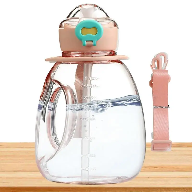 

Big Water Bottle 1300ml Heat-Resistant Heavy Duty Water Bottle With Straw Ergonomic Water Jug Leakproof Travel Water Bottle