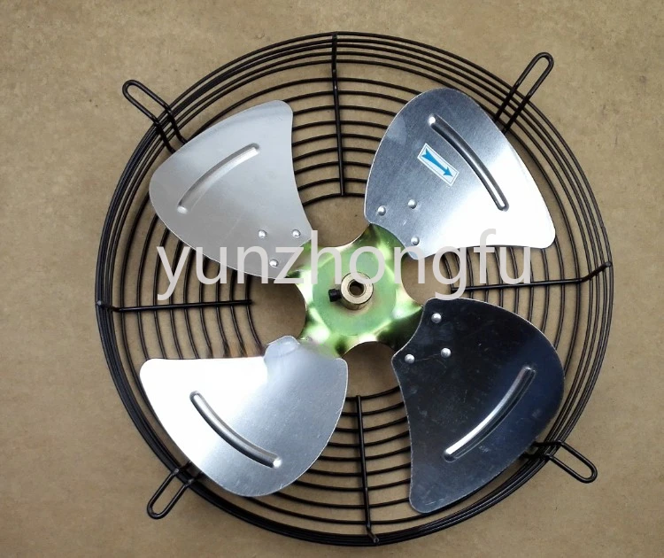Cold Storage Chiller Condenser Cooling Net Cover Fan Blade 350 400mm Blade Large Head Motor Cover Fan Blade