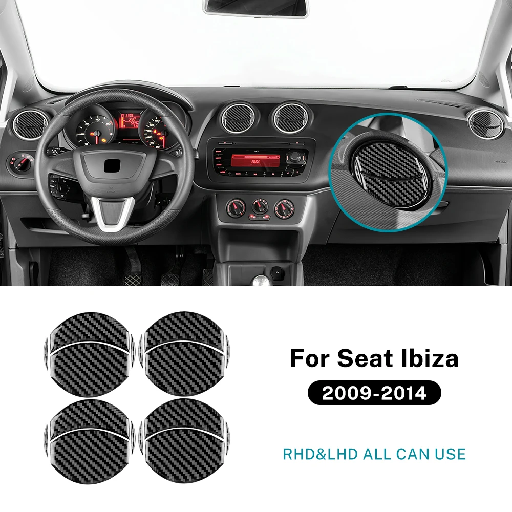 

Настоящая мягкая наклейка из углеродного волокна для Seat Ibiza 6j 2009 2010 2011 2012 2013 2014 LHD RHD автомобильная центральная консоль, панель воздуховыпускного отверстия