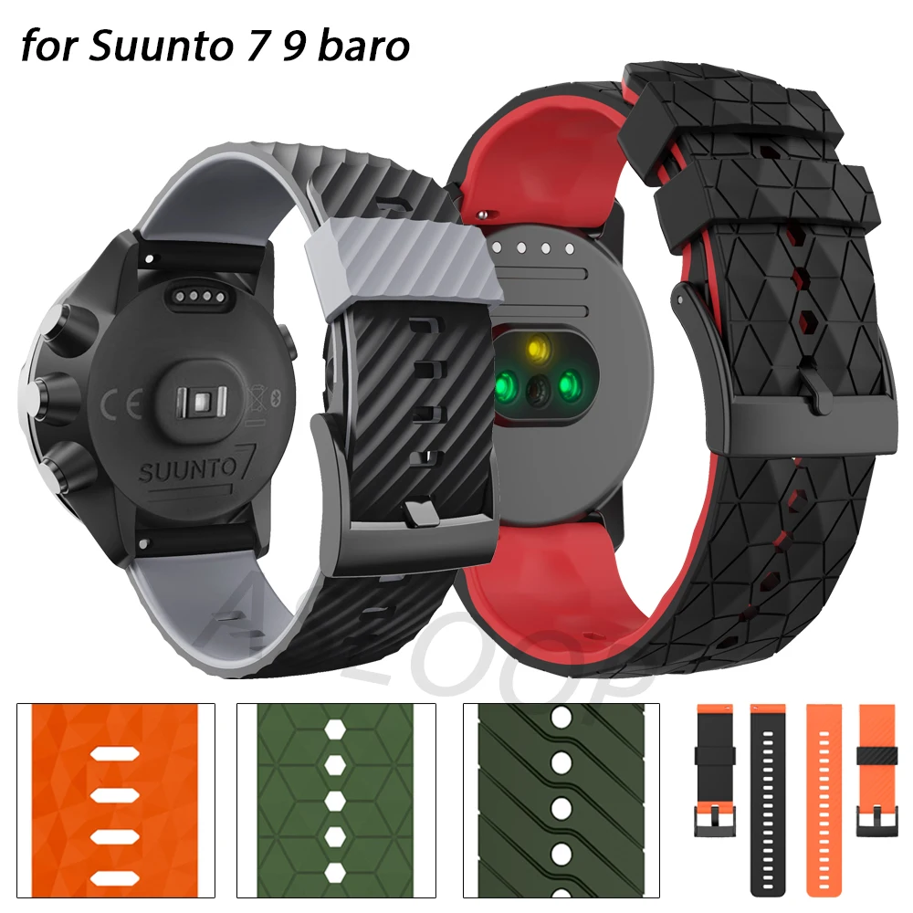

Силиконовый ремешок для Suunto 7/9/D5/Brao/ Spartan sport baro/спортивный браслет HR сменный ремешок для часов 24 мм умный Браслет