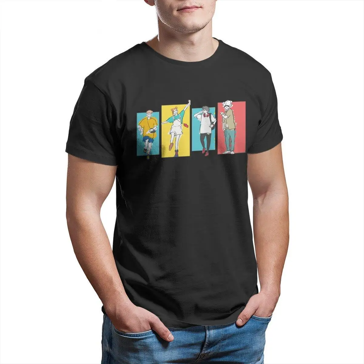 

Jujutsu Kaisen Men's T Shirts Anime Manga Cartoon Fashion Tee Shirt Short Sleeve Round Collar T-Shirt Cotton New Arrival Tops