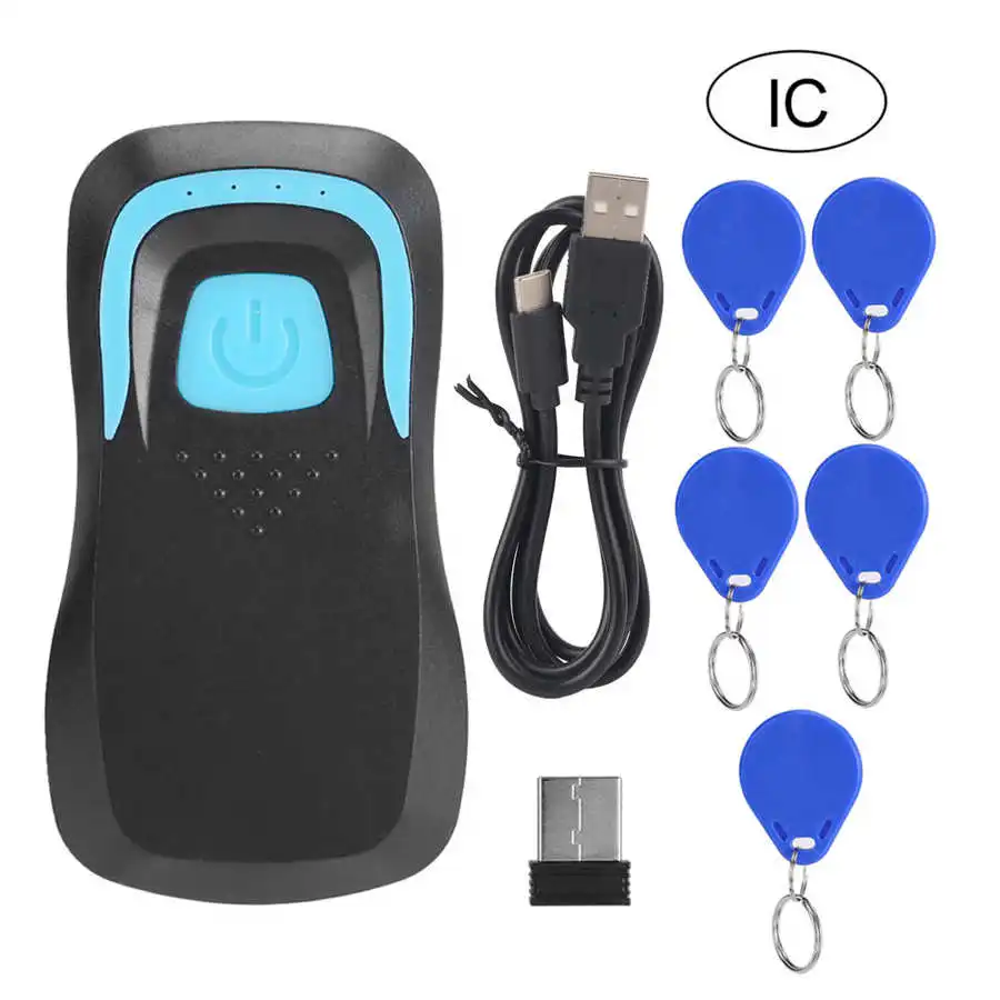 Bluetooth RFID Card Reader Wireless Code Scanner with 5 Cards(White IC 13.56Mhz) | Безопасность и защита