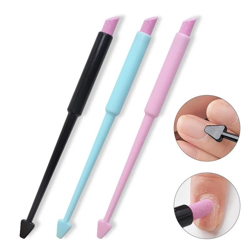

1PC Portable Quartz Grinding Pen Nail Cuticle scissors Dead Skin Remover Nail Polish Manicure Stick Nail Files accessories tool