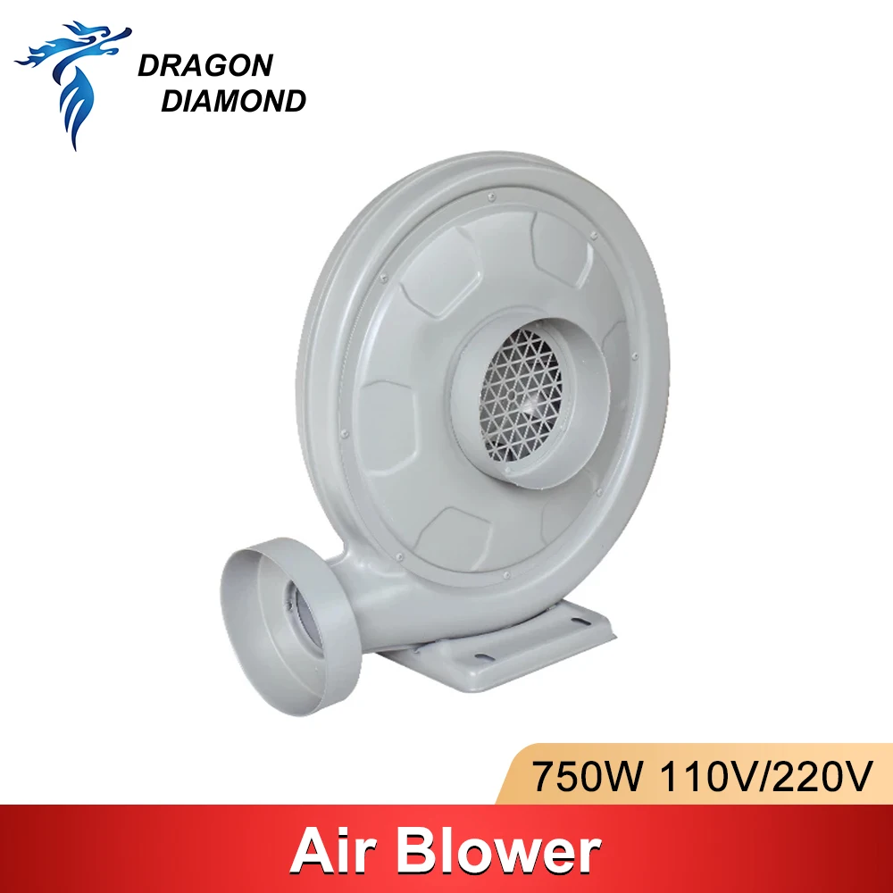 DRAGON DIAMOND 220V 750W Exhaust Fan Air Blower Centrifugal for CO2 Laser Engraving Cutting Machine Medium Pressure Lower Noise