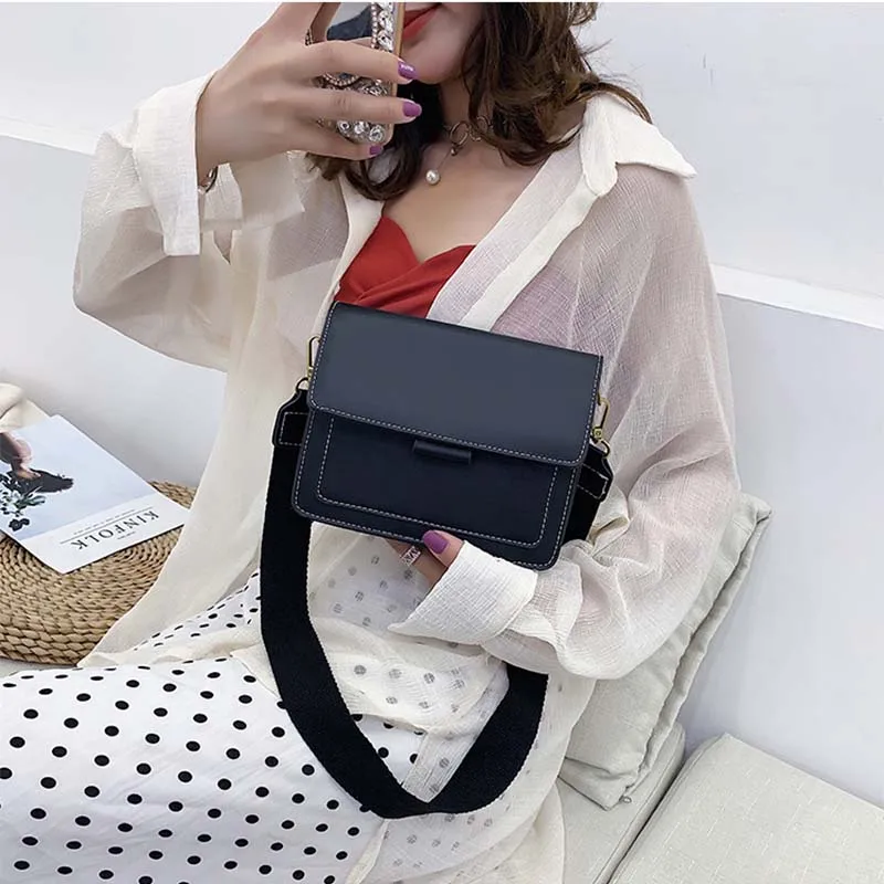

Leather Crossbody Bag for Women Contrast Color Travel Bag Fashion Simple Summer Shoulder Bag Lady Crossbody Bag Ladies 2022 New