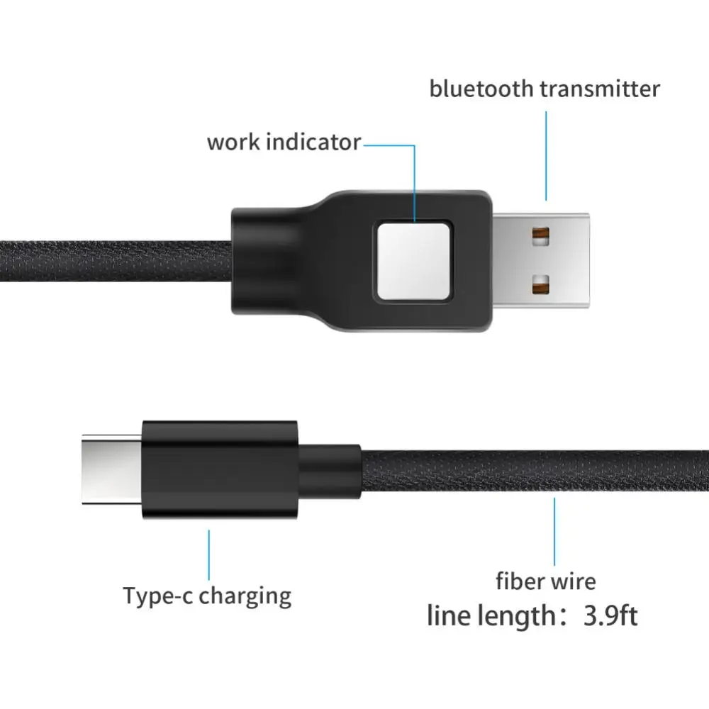 

High Quality Audio Transmitter Zf170 Portable Cable Data Transfer 2.4g Data Cable Computer Accessories Fast Charging