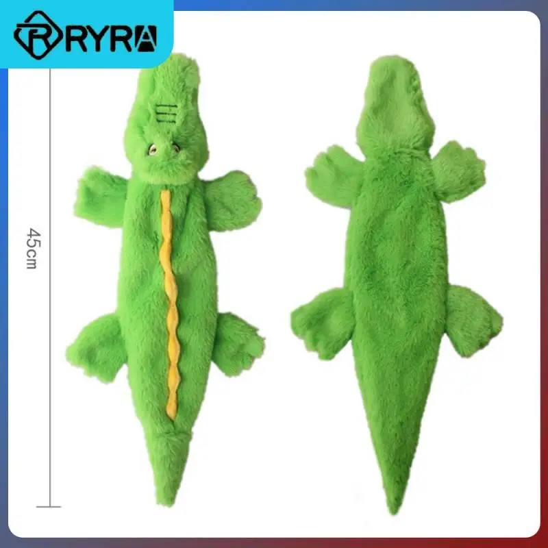 

45x15cm Plush Toys New Sound Bone Molar Dog Toy Squeak Animal Dog Accessories Polyester Chew Toys Cute Crocodile/pig/elephant