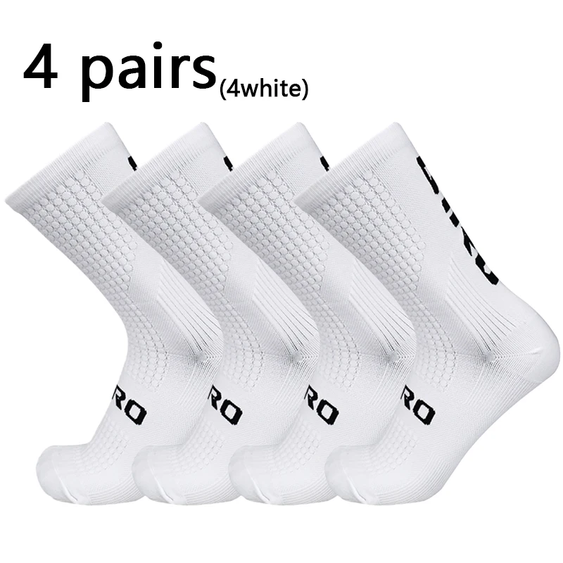 4pairs2023New Bicycle Socks Bicycle Nurse Compression Road Bicycle Running Calcetines ciclysmo hombre images - 6