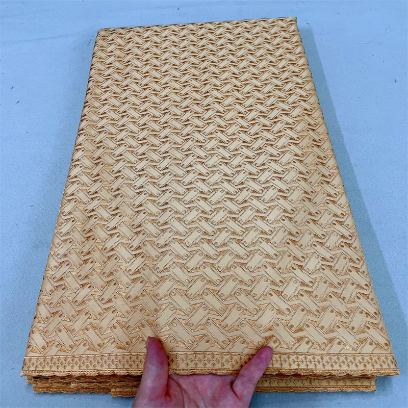 

5 Yards Hot Selling Nigerian Cotton Polish Fabric High Quality Swiss Polish Lace Material With Embroidery For Men HL7231