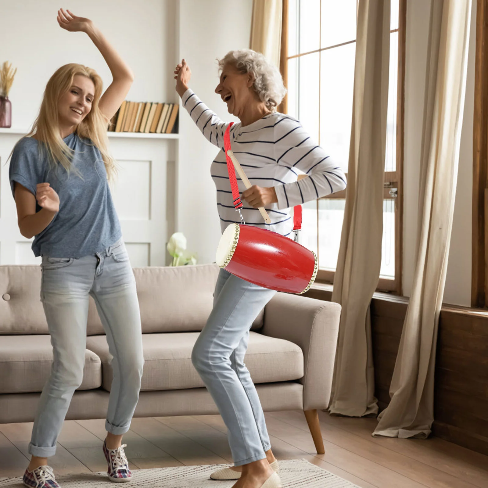 Поясной барабан из овчины поставка музыкальных инструментов детские бубны для