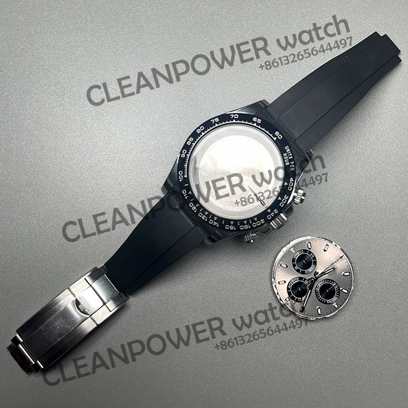 

Clean Factory последняя версия 116519 LN Daytona серый циферблат Oysterflex резиновый ремешок Хронография SA4130 Move men t 904L мужские часы