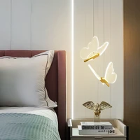 butterfly hanging chandelier pendant modern bedroom light luxury restaurant lighting led pendants living room decoration lamps