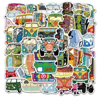 103050pcs cartoon color bus stickers cartoon diy skateboard fridge motorcycle luggage pvc waterproof sticker