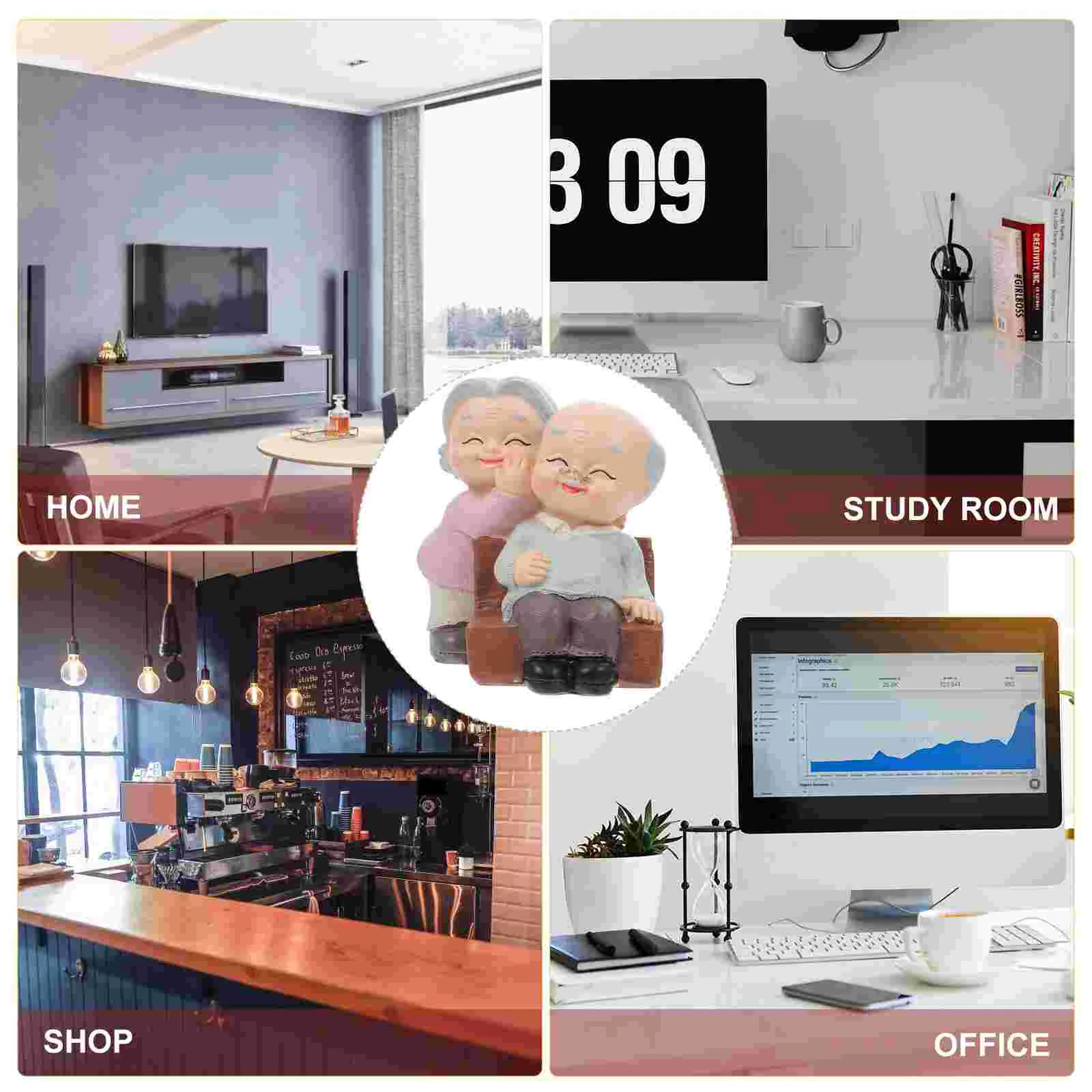 Памятные украшения для пожилых бабушки домашний декор влюбленных фигурки пары