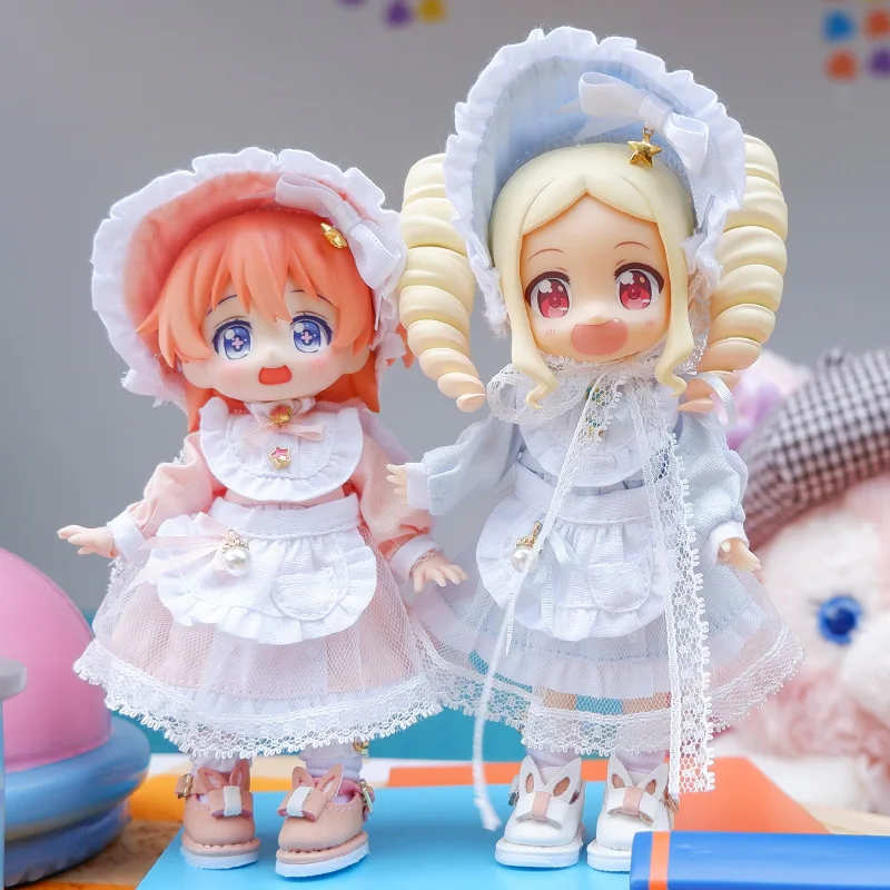 

Ob11 Doll Suki Clothes Cute Lolita Lace Dress Headwear Socks Set For Nendoroids, Penny, Molly, Ymy, Gsc, Ufdoll, 1/12bjd Doll