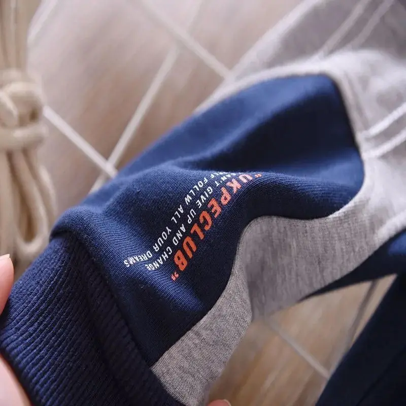 Children's Sports Sweater Spring and Autumn Child and Teen Boys Autumn Clothing Suit 2022 New Suit