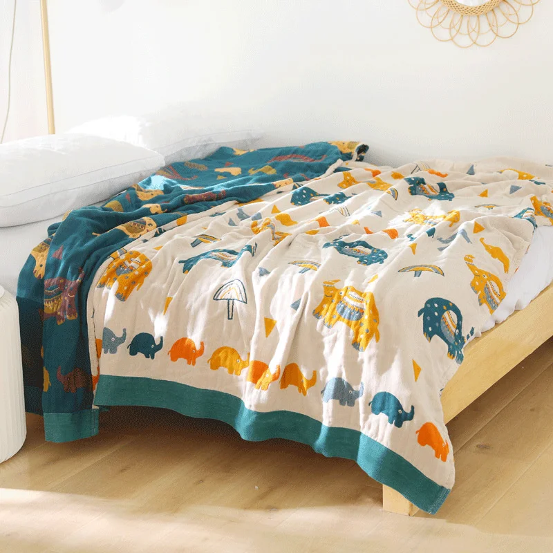 

Cotton Gauze Throw Blanket Muslin Summer Quilt Soft Nap Towel Blanket for Kids Adult On The/Bed/Sofa/Travel Bedding Bedspread