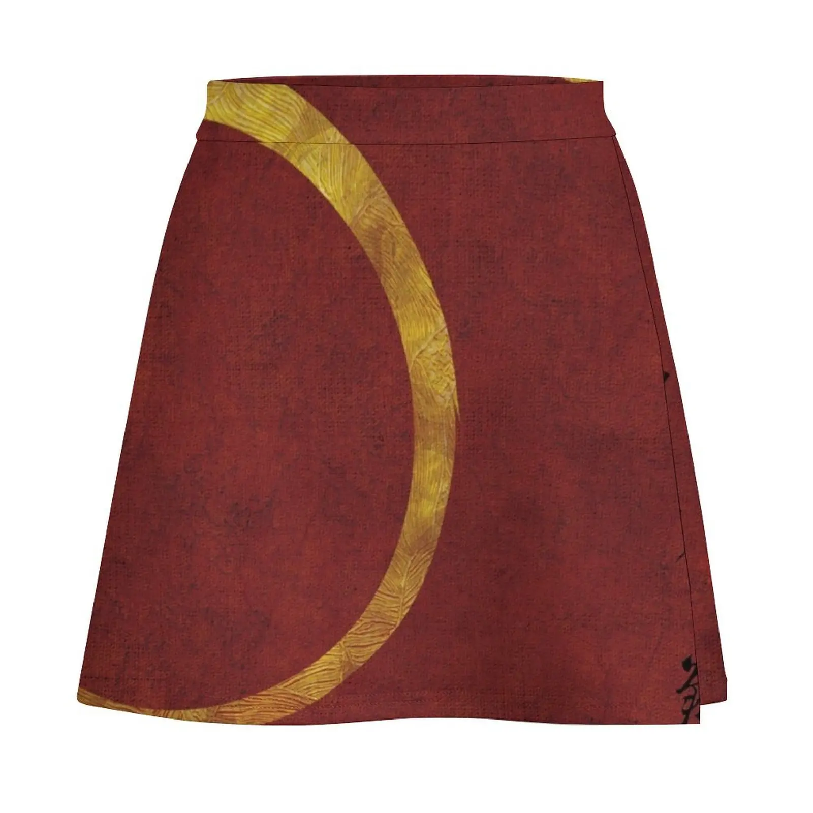 Золото Enso с японским письмом для 5-х естественных элементов Мини-юбка Женское