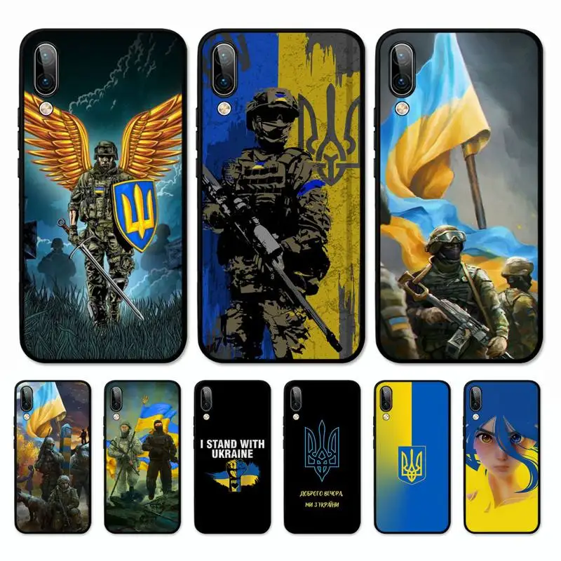 

Ukraine Flag Phone Case for Vivo Y91C Y11 17 19 17 67 81 Oppo A9 2020 Realme c3