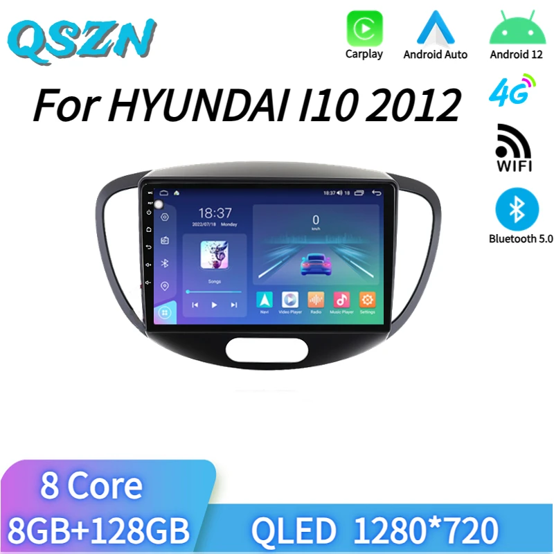 

Головное устройство мультимедиа для HYUNDAI I10 2012, 9 дюймов, 2 DIN, с Bluetooth, Android, навигацией, GPS