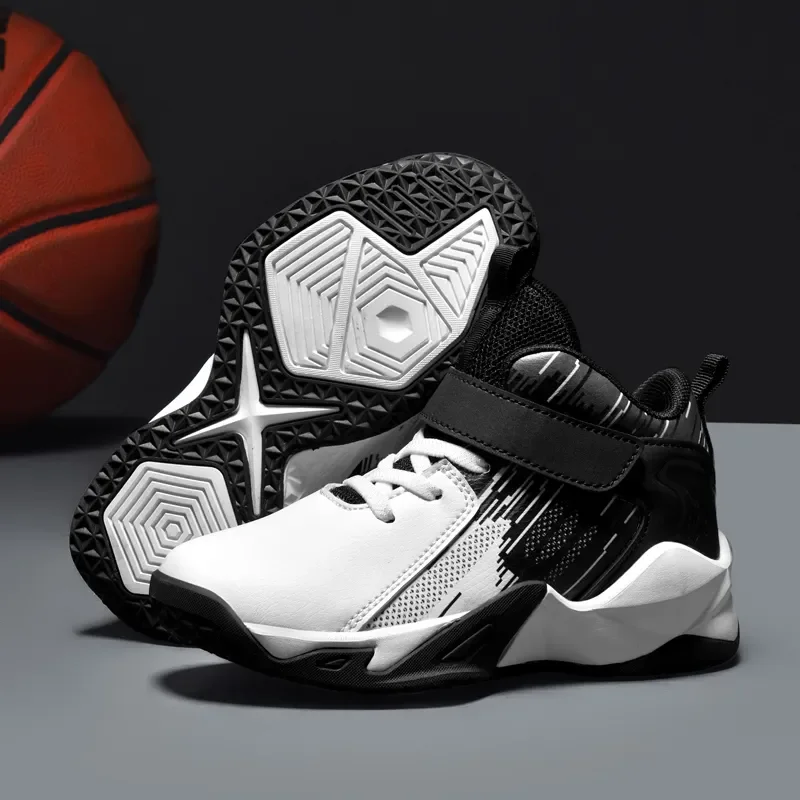 

Size 29-40 Kids Boys Brand Basketball Shoes Kids Sneakers Thick Sole Non-Slip Sneakers Student Casual Shoes