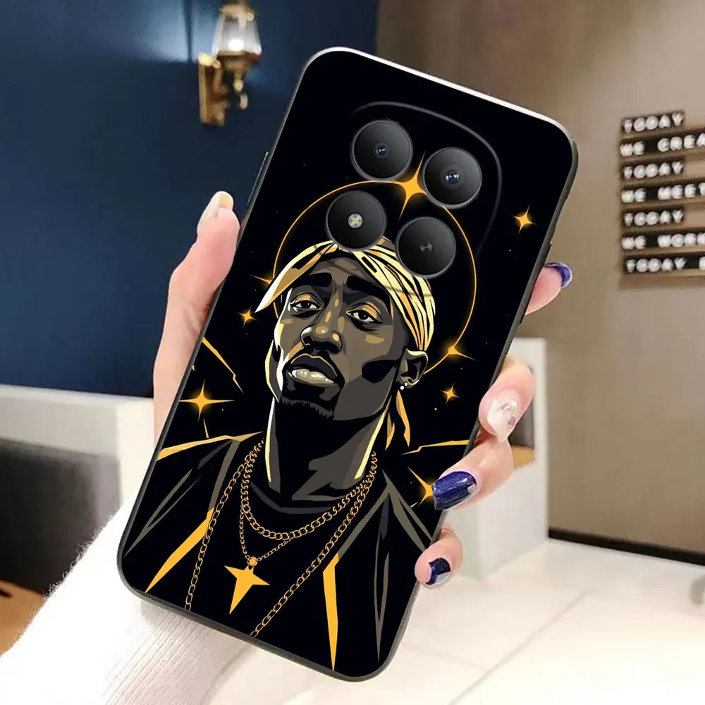 Фото Чехол для телефона Xiaomi Redmi Note 15 14 13 12 12S 11 11T 11S 10 10S 9 Pro PLUS, чехол-накладка 2pac Tupac Yinuoda Rapper №2