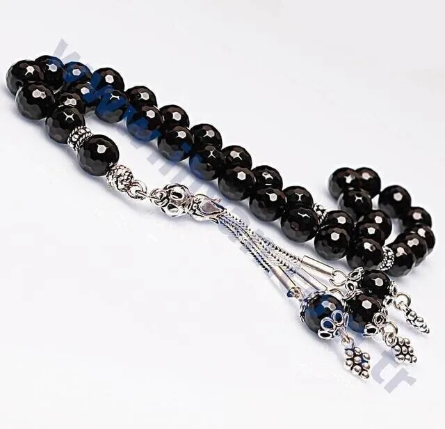 IQRAH Onyx Stone Rosary (925 STERLING SILVER)