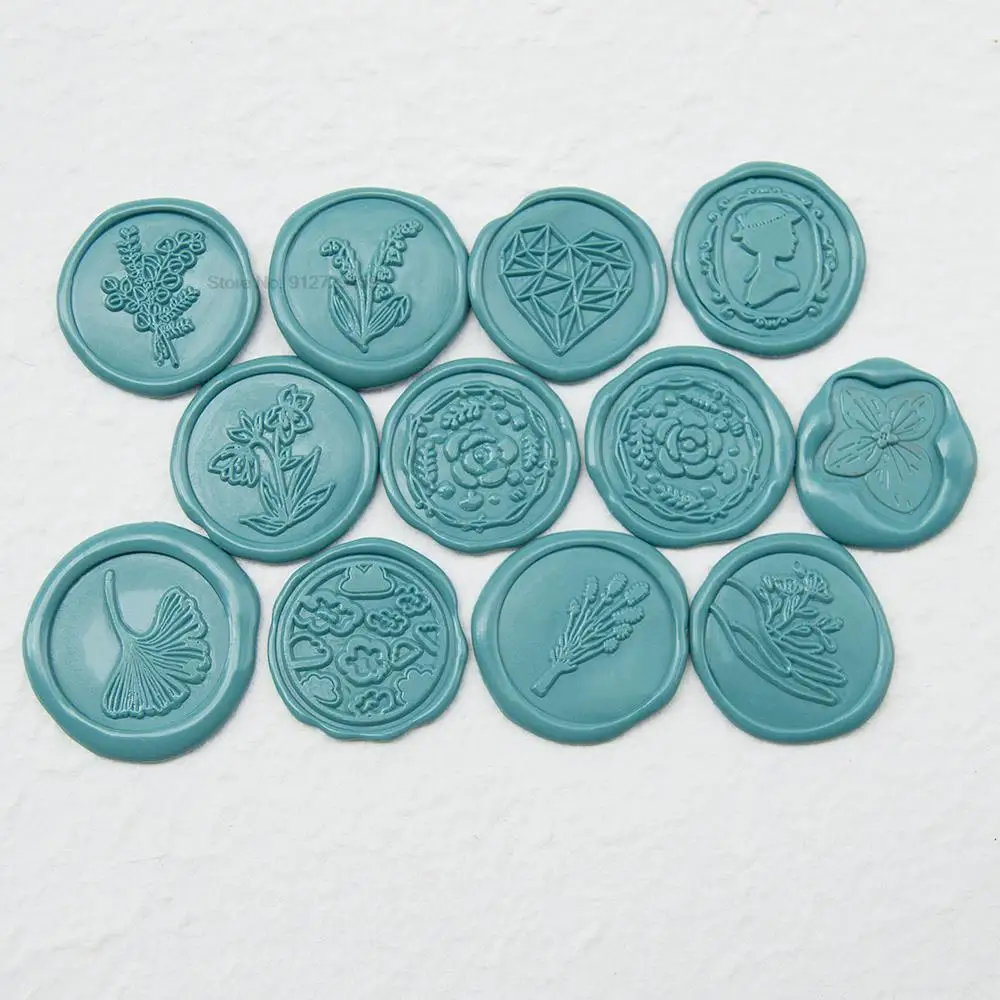 

Plant Seal Wax Stamps Head Copper Brass Orchid Ginkgo Eustoma For DIY Scrapbooking Envelope Invitation Gifts Crafts Decoration