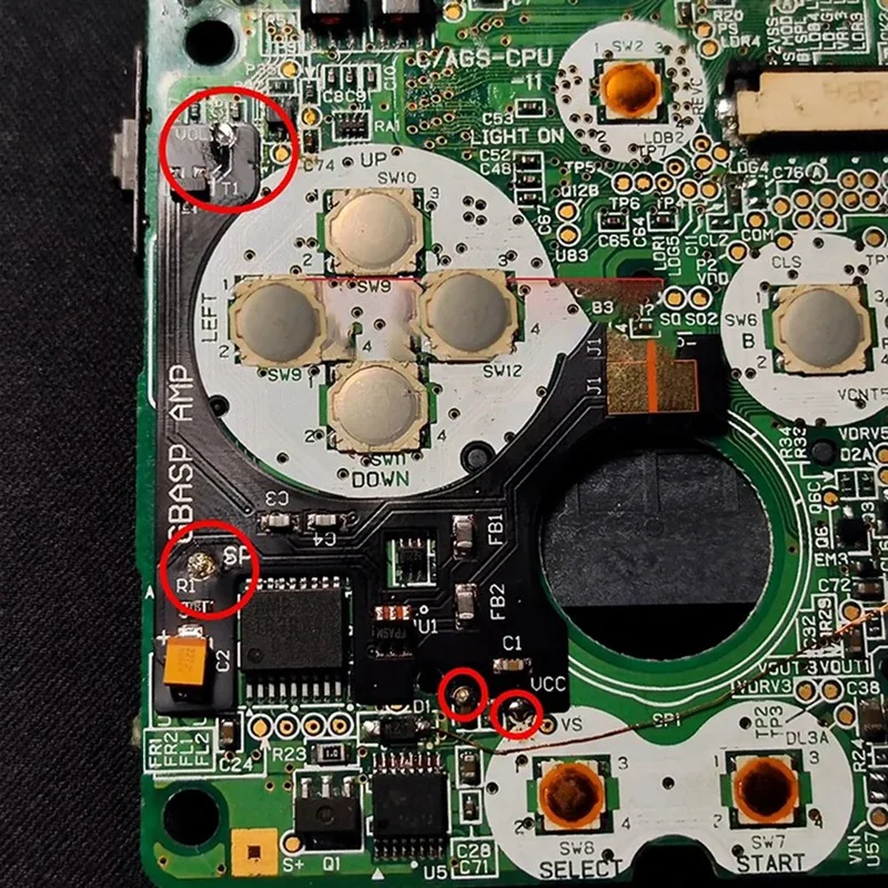 2 шт. для GBA SP AGS-001/101 модуль усиления звукового динамика AMP Mod FPC кабельная плата