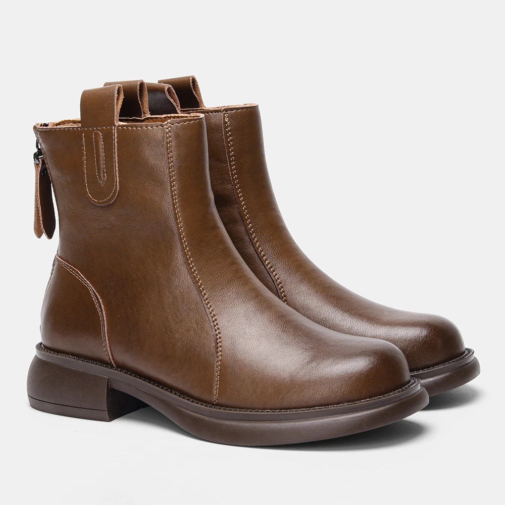 

Ankle Boots Brand Genuine Leather Classic Top Quality Warm Comfortable Women's Winter Boots