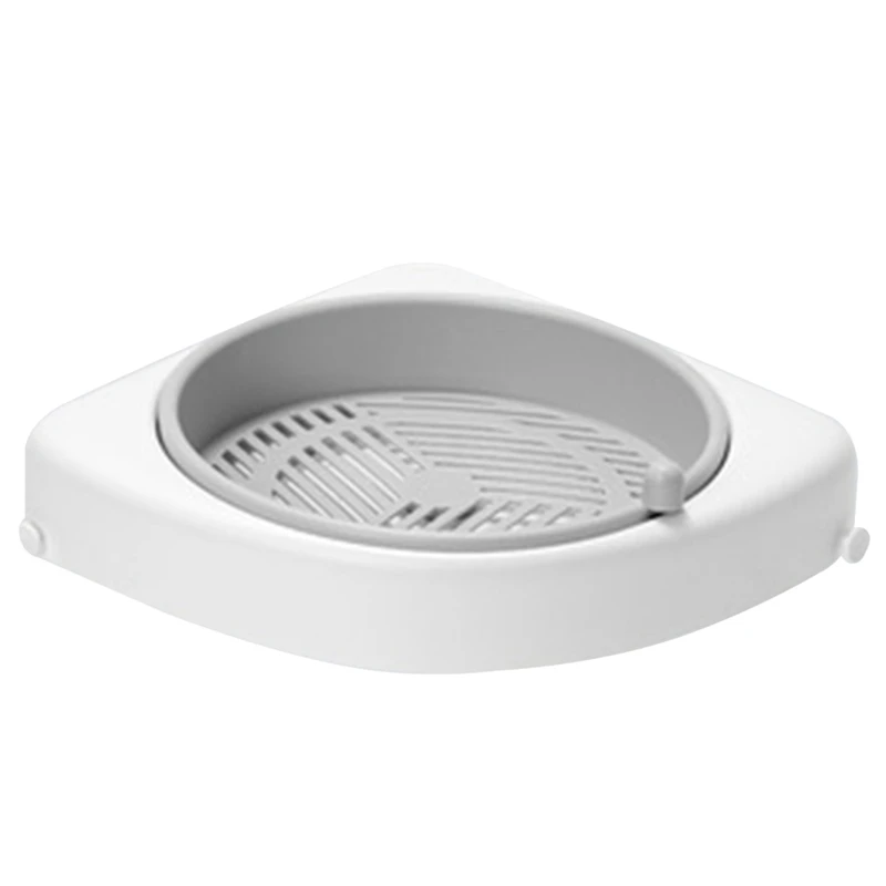 

Вращающаяся трехугловая полка для ванной комнаты, вращающаяся угловая полка для туалета, угловая полка для ванной, кухни, стеллаж для хране...