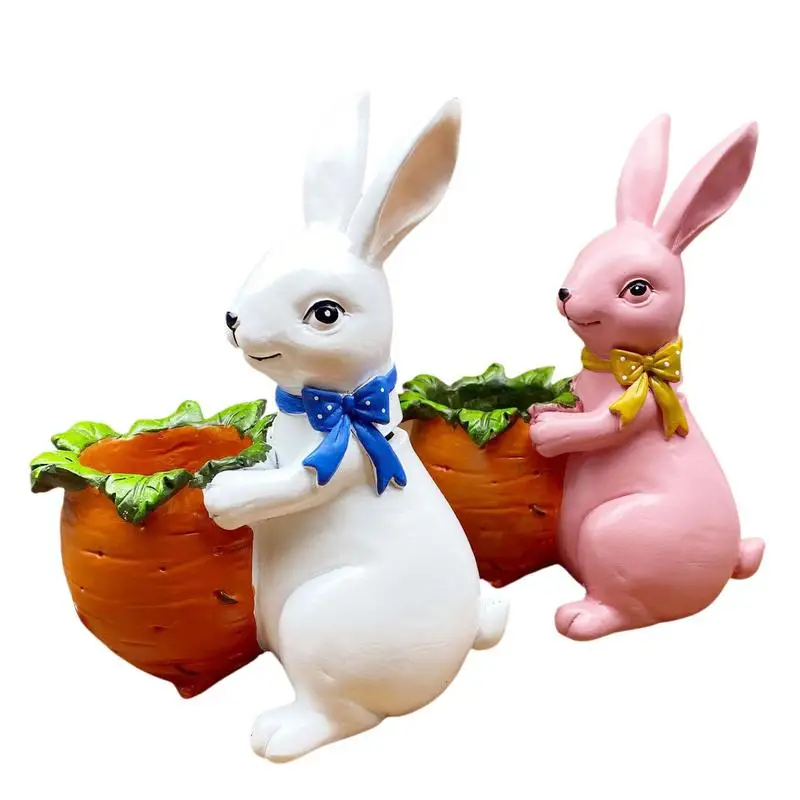 

Creative Easter Bunny Pen Pencil Pot Holder Brush Storage Container Desk Organizer Plastic Stationery Pen Holder Office Supplies