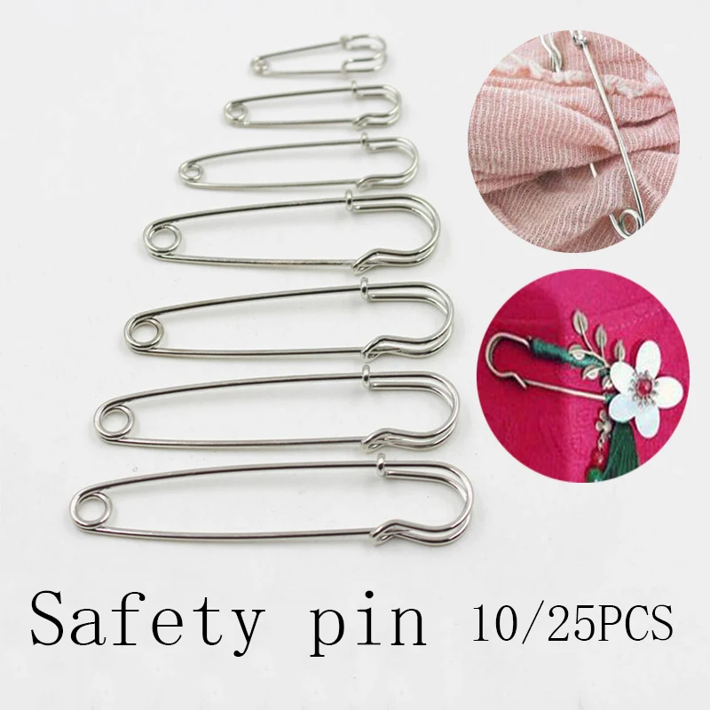 

10-25PCS Safety Pins DIY Sewing Brooch Pins Fastening Jewellery Sewing Clothing Holder Clasp Clothing Fabric Apparel Accessories