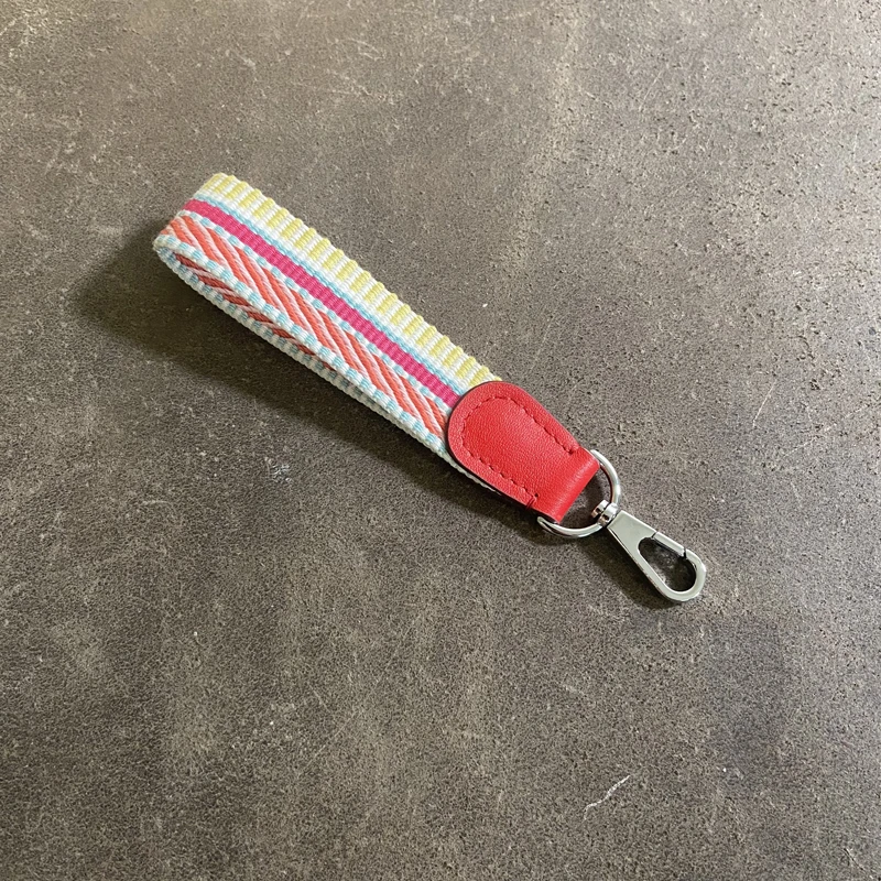 1 Inch Wide Leather Keychain Keychain Thickened Canvas Belt Car Key Strap