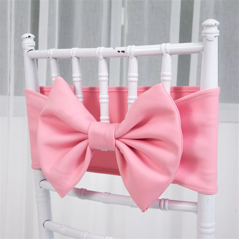 

20PCS/Set Thickened Free Tie Chair Sashes ,Elastic Spandex Chair Bows Bands for Wedding Birthday Baby Shower Event Chair Decor